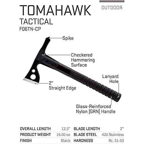 SOG FastHawk- Lighter, Faster, Agile Throwing Hatchet, Versatile Survival Tactical Axe for Competition Throwing and Camping, Hunting and Packing-Black (F06TN-CP)