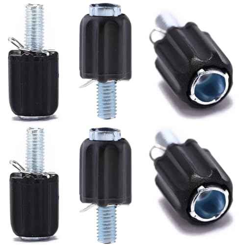 6 Pack Rear Derailleur Barrel Adjuster Replacement Shift Cable Downtube Index M5 Adjusting End Screw for Bike Rear Derailleur Down Tube Housing Stop Gear Shifter