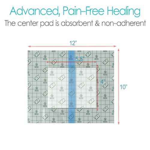 7 Pcs Waterproof Shower Cover 10"x12" with Non-Stick Center Pad for Large Port Surgery Incisions Protector Patch Transparent Film Clear Adhesive Wounds Dressing Bandage Shields