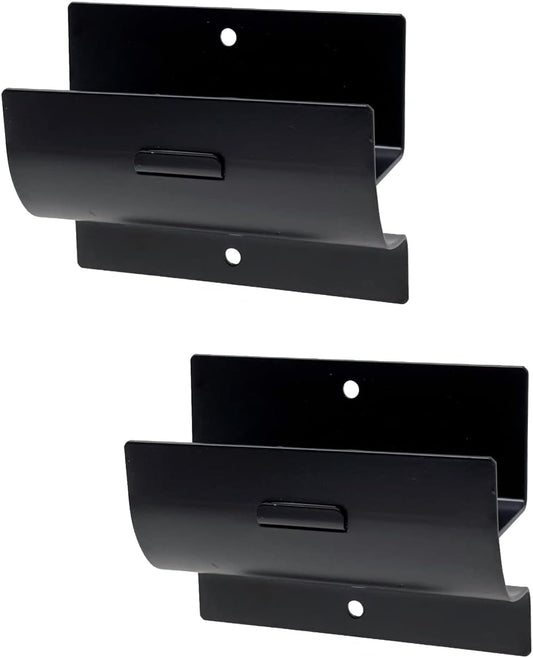 Tetra-Teknica GMH-01-2P Steel Wall Mount Ladder & Wheelbarrow Hanger - Matte Black, 2-Pack