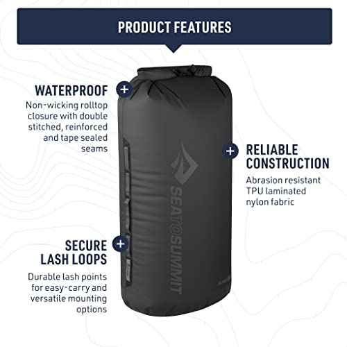 Sea to Summit Big River Dry Bag, Heavy-Duty Dry Storage, 35 Liter, Picante Red