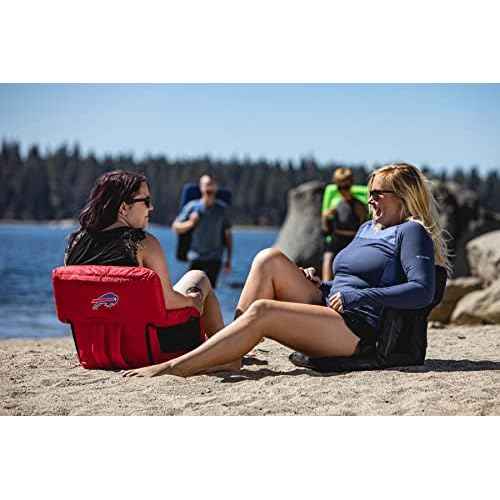 PICNIC TIME Red Buffalo Bills Ventura Seat Portable Recliner Chair