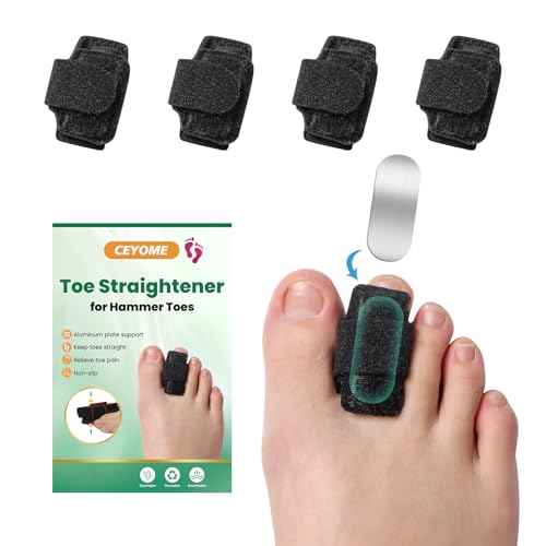 Hammer Toe Straightener for Women & Men - 4 Pack Toe Splints & Wraps for All-Day Comfort for Walking, Running or Rest - Hammer Toe Corrector for Broken£¬Bent & Curled Toes