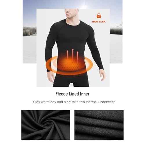 Dalavch 5 Pack Thermal Compression Shirts for Men Long Sleeve Running Gear Undershirt Base Layer for Winter Cold Weather