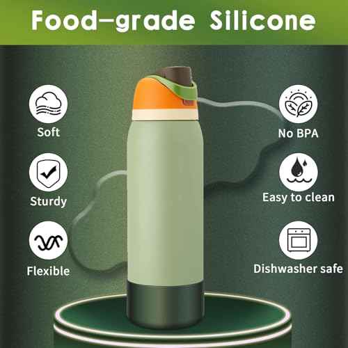 Chameleon Silicone Water Bottle Boot, Compatible with Owala 24oz 32oz 40oz, Gradient Matte Luster Cup Sleeve Bottom Cover for FreeSip, Twist, or Flip Stainless Steel Water Bottles