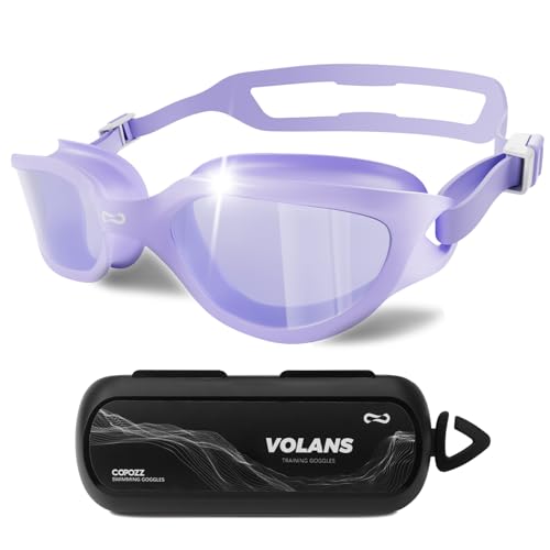 COPOZZ Swim Goggles Adult Women, Swimming Goggles for Women & Men, Anti-Fog No Leaking UV Protection for Adult