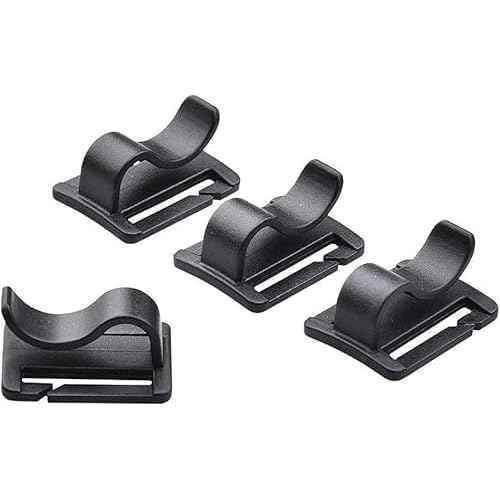 4pcs Black Water Bladder Tube Clips for Hydration Pack,Universal Hydration Pack Water Bladder Bag Beverage Tube Clip Outdoor Backpack Water Bladder Hose Hose Clip,Camping and Hiking Accessories