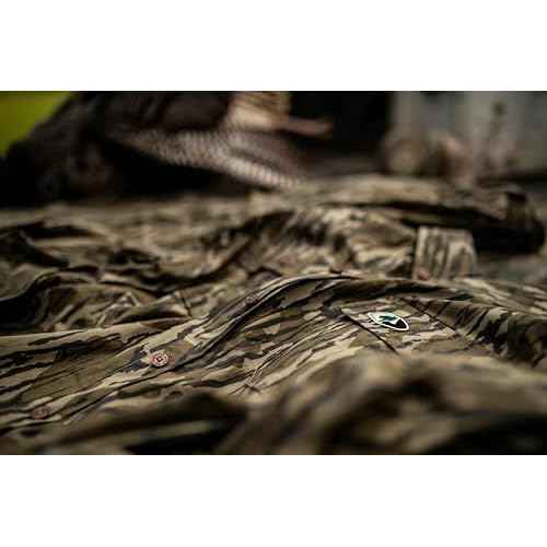 Mossy Oak Men's Long Sleeve Camo Hunting Shirts Cotton Mill