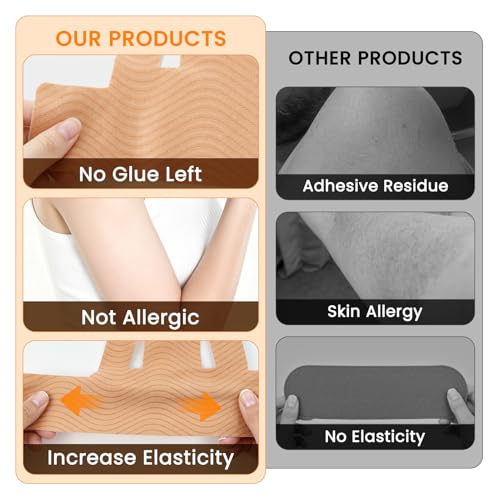 Precut Kinesiology Tape for Shoulder, 10 Pcs Athletic Knee Tape for Shoulder Pain Relief Waterproof Elastic Supports Hypoallergenic Latex-Free Tape for Sports - Beige