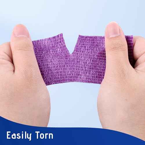 6 Pack Self Adhesive Bandage Wrap 2 Inch X 5 Yards Athletic Tape, Elastic Self Adherent Tape for Ankle, Wrist, Bandage Tape (Colorful)