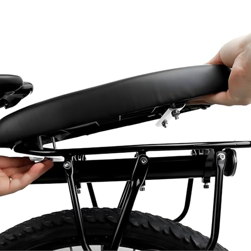Thickened Bike Seat Pad ? Manned Rear Bike Seat Cushion, Kids Bike Seat Cushion for Comfortable Rides, Screw-Mounted Bicycle Saddle, Ebike Seats for Long Journeys