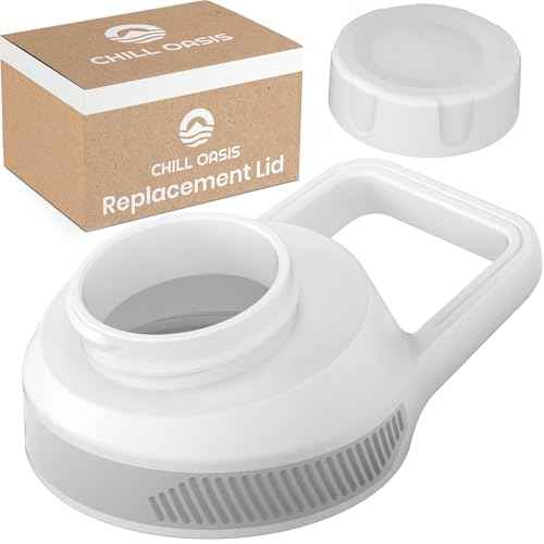 Chill Oasis Replacement Lid Compatible with Cirkul Water Bottle | Fits Flavor Cartridges | BPA Free, Leak Proof, and Dishwasher Safe (White)