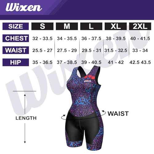 WIXEN PRO Women Triathlon Suit Sleeve Trisuit Aerodynamic Swim Bike Run Suit Back Pocket