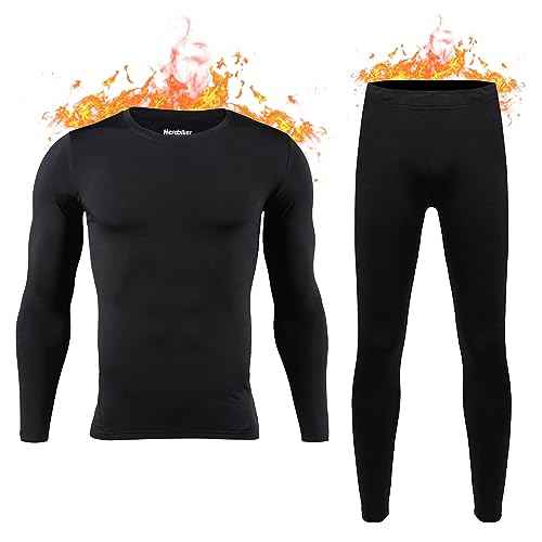 HEROBIKER Long Johns Thermal Underwear for Men Skiing Winter Warm Hunting Gear Fleece Lined Base Layer Set Top Bottom