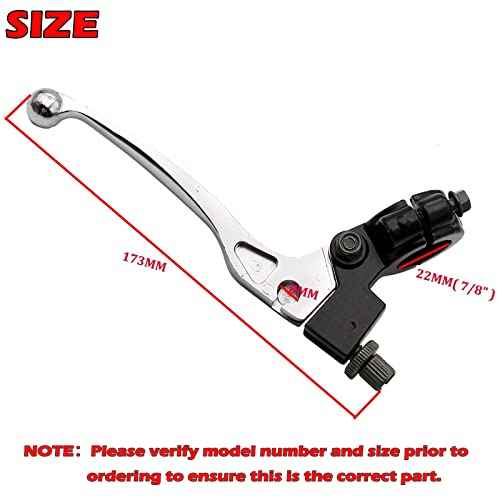 7/8" Brake Clutch Left Lever Universal Motorcycle Handlebar Folding Clutch Lever for CRF XR 80 100 XR200 SSR 125cc Coolster Roketa Baja Pit Dirt Motor Bike Motocross Parts Silver