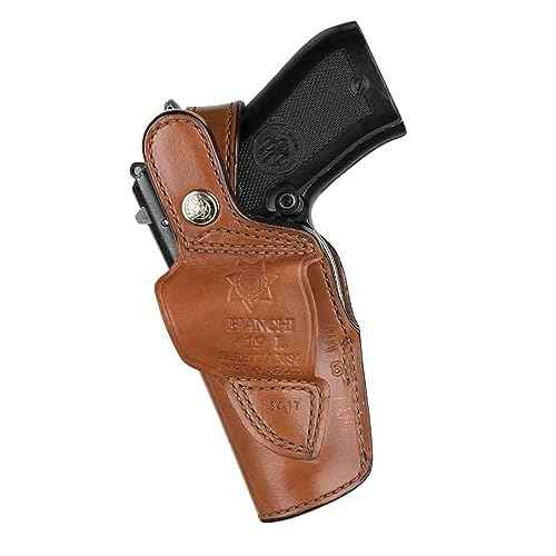 BIANCHI 19L Thumbsnap Suede Lined Belt Slide Holster - Pistol, Fits BRNG HIPWR 9MM, Tan, Right Hand
