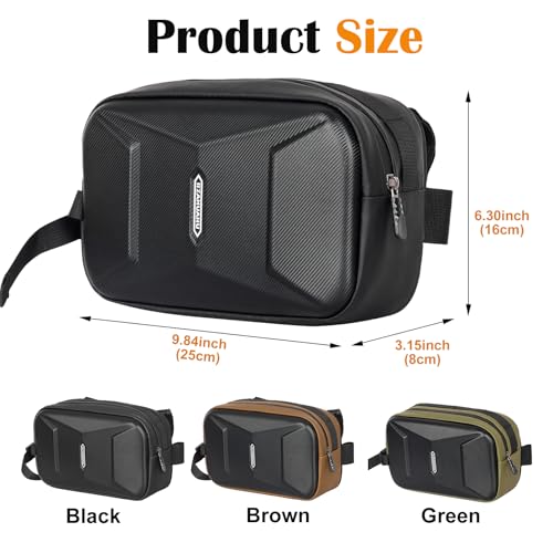 Bike Handlebar Bag, EVA Waterproof Bike Front Bag, 3.2L Bicycle Frame Storage Bag Waist Shoulder Bag, Bike Pouch for Road Mountain Bicycle Cycling Travel Hiking