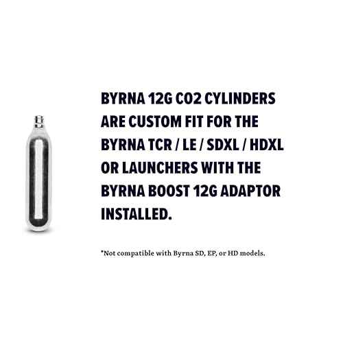 Byrna 12 Gram CO2 + Oiler Cartridges | 10 Count Pack | for Byrna LE/HDXL/SDXL and TCR - (9 CO2 + 1 Oiler Cylinders)