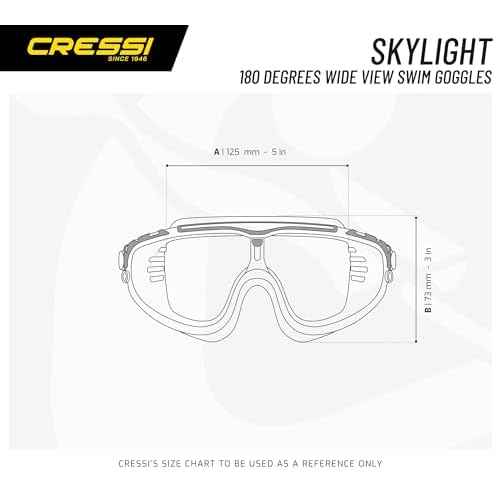 Cressi Adult Wide View Silicone Anti-UV Swimming Mask Skylight: Created in Italy