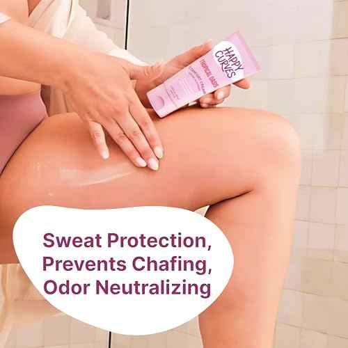 HAPPY CURVES Lotion to Powder Anti Chafing Odor Control Cream for Women: Aluminum-Free Cream for Private Parts, Under Breast, & Body 2.25 Fl Oz (1 Pack, Tahitian Vanilla)