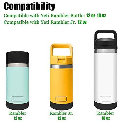 Acemoo Silicone Boot Sleeve for YETI Rambler Jr 12 oz and 18 oz, Safer Protection for YETI Rambler Bottle - Dishwasher Safe