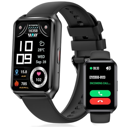 Smart Watch Fitness Tracker with Make Call 24/7 Heart Rate Blood Pressure Sleep Monitor, 100+ Sports Modes, Calorie Step Counter for Walking, IP68 Waterproof, Smart Watches for Women Men