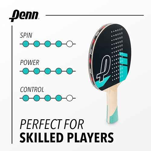 Penn 5.0 Professional Ping Pong Paddles - Choose Single Table Tennis Paddle, or Deluxe 2 or 4 Player Kit with Balls and Storage Case