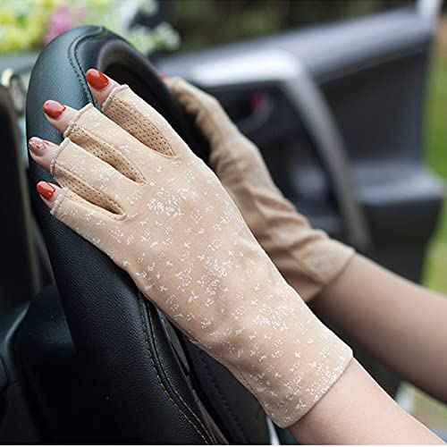 WINBOB Sunblock Gloves Non Slip UV Protection Driving Gloves Summer Outdoor Gloves for Women and Girls