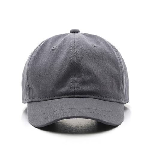 Short Brim Unconstructed Soft Cotton Plain Baseball Cap Adjustable Washed Low Profile Dad Hat for Men Women