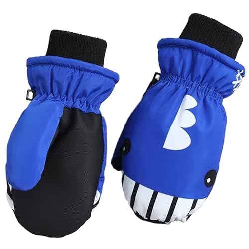Kids Winter Warm Ski Gloves - Outdoor Mittens for Girls Boys 4-8 Years