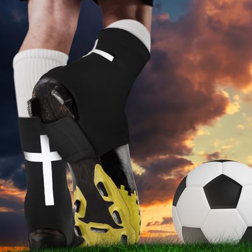 Cross Spat Cleat Covers Football Spats Christian Cross Adjustable Non Slip Cleat Sleeves for Soccer Baseball Softball Field Hockey Fit for Youth Adults Men and Women Gift for Athlete
