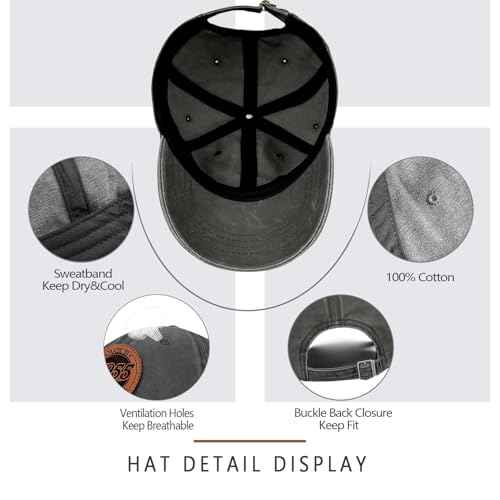 70th Birthday Gifts for Men Women 70 Year Old Gifts 1955 Birthday Vintage Hat 100% Cotton Baseball Cap
