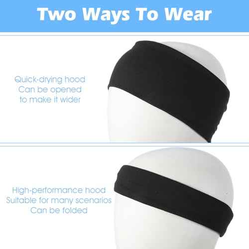 5 Pcs Cooling Workout Headbands, Running Headbands for Men, Sweat Bands Headband Men, Lightweight Moisture-Wicking Non-Slip Sweatband, 4-Way Stretch Breathable for Cycling, Basketball, Yoga, Fitness