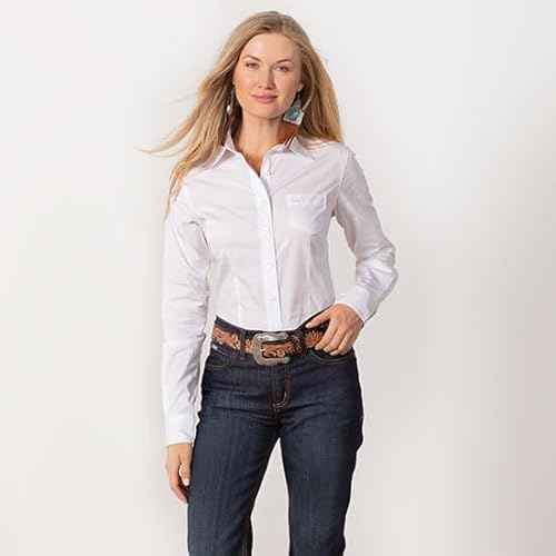 Cinch Womens Solid Long Sleeve Shirt