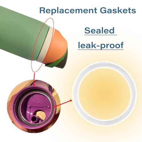6 Pcs Water Bottle Gasket Replacement for Owala FreeSip 19/24/32/40oz,Silicone Lid Seal O Ring,Sealing Gaskets Replacement Accessories Compatible with Owala FreeSip Stainless Steel Cup(Clear)