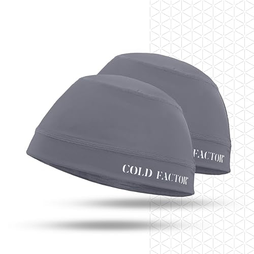COLD FACTOR Instant Cooling Skull Cap & Helmet Liner 2 Pack | UPF 50+, Lite Chemical-Free Evaporative Cooling, Lasts 2+ Hours