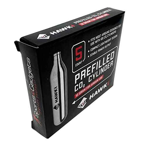 Hawki 12 Gram CO2 Cartridges for Air Guns, BB Guns, Airsoft Pistols & Paintball Accessories