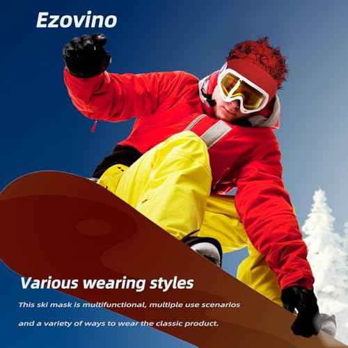 Distressed Balaclava Ski Mask, Knitted Full Face Mask for Men/Women