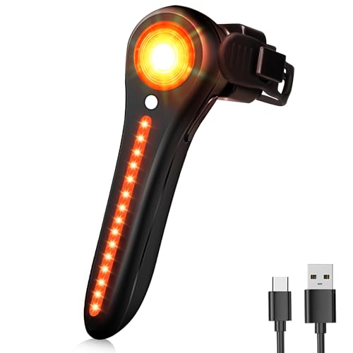 DARKBEAM Bike Tail Light Smart - with Brake/Light Sensor, USB-C Rechargeable, IP64 Waterproof, 5 Light Modes Bicycle Taillight for Night Riding, Super Bright Rear Bike Light for Road Mountain, Cycling