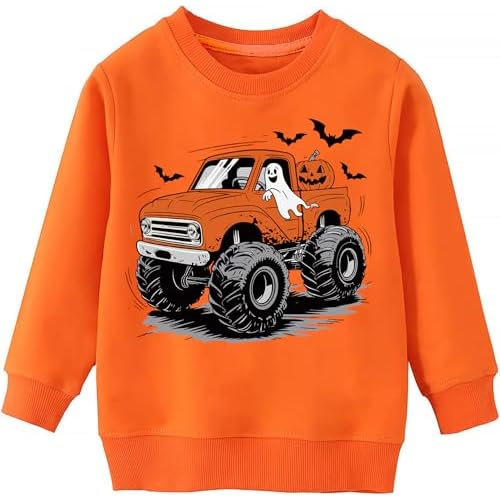 Halloween Sweatshirt Kids Glow in the Dark Dinosaur Shirt Boys Pumpkin Tops Bat Long Sleeve Cotton Outfits 1-7T