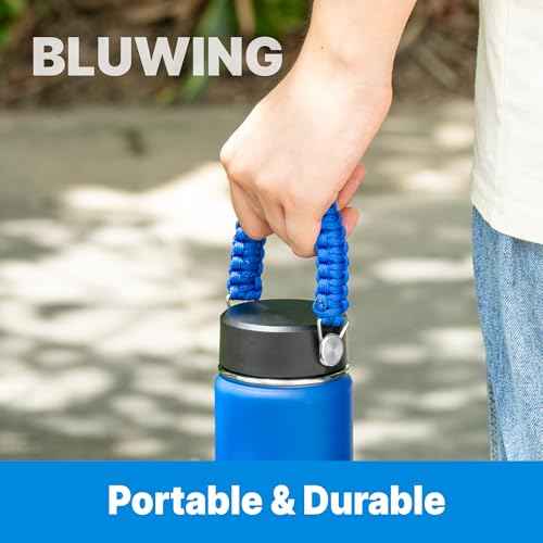 Handles for Hydro Flask Lids, Paracord Handle Replaces Flex Strap on Wide and Standard Mouth Water Bottle Lids Caps, BPA-Free£¨2Pcs£©