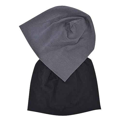JHYWELL Cotton Beanie Hat Jersey Soft Skull Caps Lightweight Sleep Cap Running Beanies Light Weight Chemo Hat for Men & Women