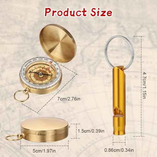 Flintronic Navigation Compass, Hiking Compass with Luminous Function, Waterproof Pocket Compass for Expedition Map Reading, Navigation, Orienteering and Survival