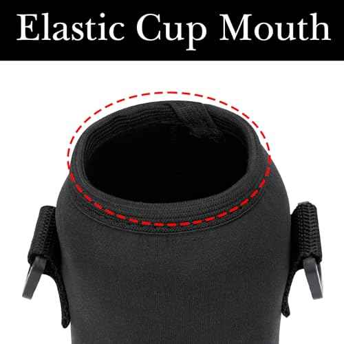 Linkidea Water Bottle Carrier with Strap Compatible with Gatorade Plastic Squeeze 32oz, Insulated Squeeze 30oz, Waterbottle Sling Bag Holder, Extra Long Shoulder Strap (59'') (Black)