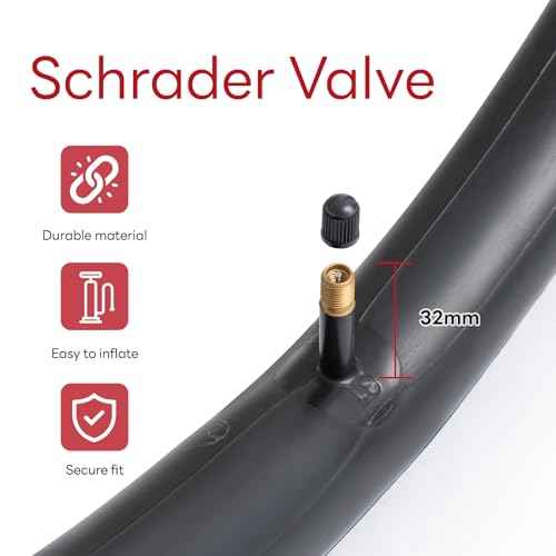 700x35C/36C/38C/40C/42C/43C AV32mm Bike Tube, 700C Replacement Bicycle Inner Tube (Single) Reliable 700 x 35C-43C Bike Inner Tube Schrader Valve for City/Road/Gravel Cycling Scenarios