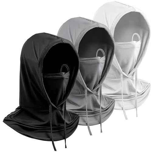 3 Pack Summer Balaclava UV Face Mask for Sun Protection, Breathable Full Head Mask Hood Face Cover for Men Women Motorcycle Cycling Fishing Running Multicolor