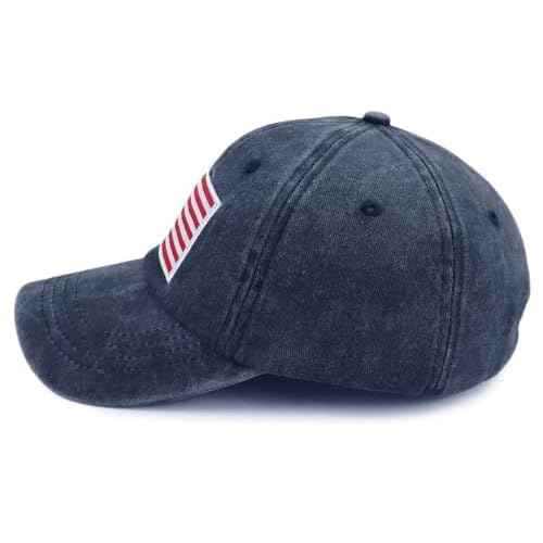 American Flag Hat for Men Women, Funny Adjustable Cotton Baseball Cap