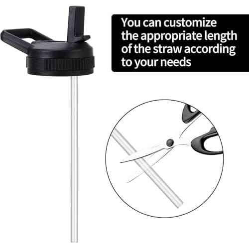 2Pack Straw Lid Compatible with thermoflask 16oz 18oz 24oz 32oz 40oz 64oz Water Bottle, Leak Proof lid Fits for Thermoflask Wide Mouth Bottle, BPA Free