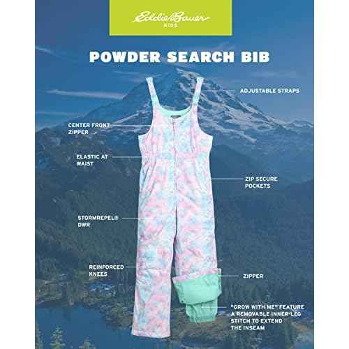 Eddie Bauer Kids Snow Bib - Insulated Waterproof Kids Snow Suit - Cozy Outdoor Activewear Overalls for Girls and Boys (3-16)
