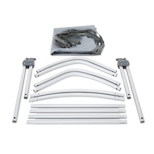 Intex Bimini Top Sun Shade Canopy Cover with Aluminum Frame for Mariner, Seahawk, Excursion, & Challenger Boat Models, Accessory Only, Gray